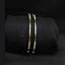 Akruti Collection Premium 2 Tone Plated American Diamond Bangles