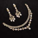 Akruti Collection Gold Plated American Diamond Necklace Set