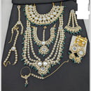 Akruti Collection Queen's Charm Kundan And Beads Fusion Look Bridal Set