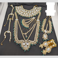 Akruti Collection Modern Heirloom Kundan And Beads Fusion Look Bridal Set