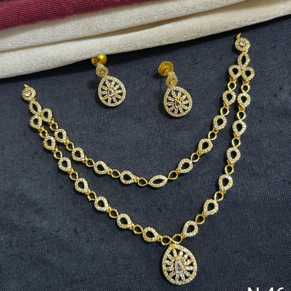 Akruti Collection Traditional Gold Necklace – Elegant Ethnic Jewellery for Women