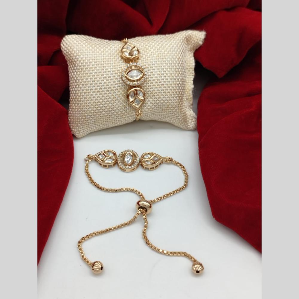 Akruti Traditional Kundan Bracelet Delicate Design for Special Occasions (1 Piece only)