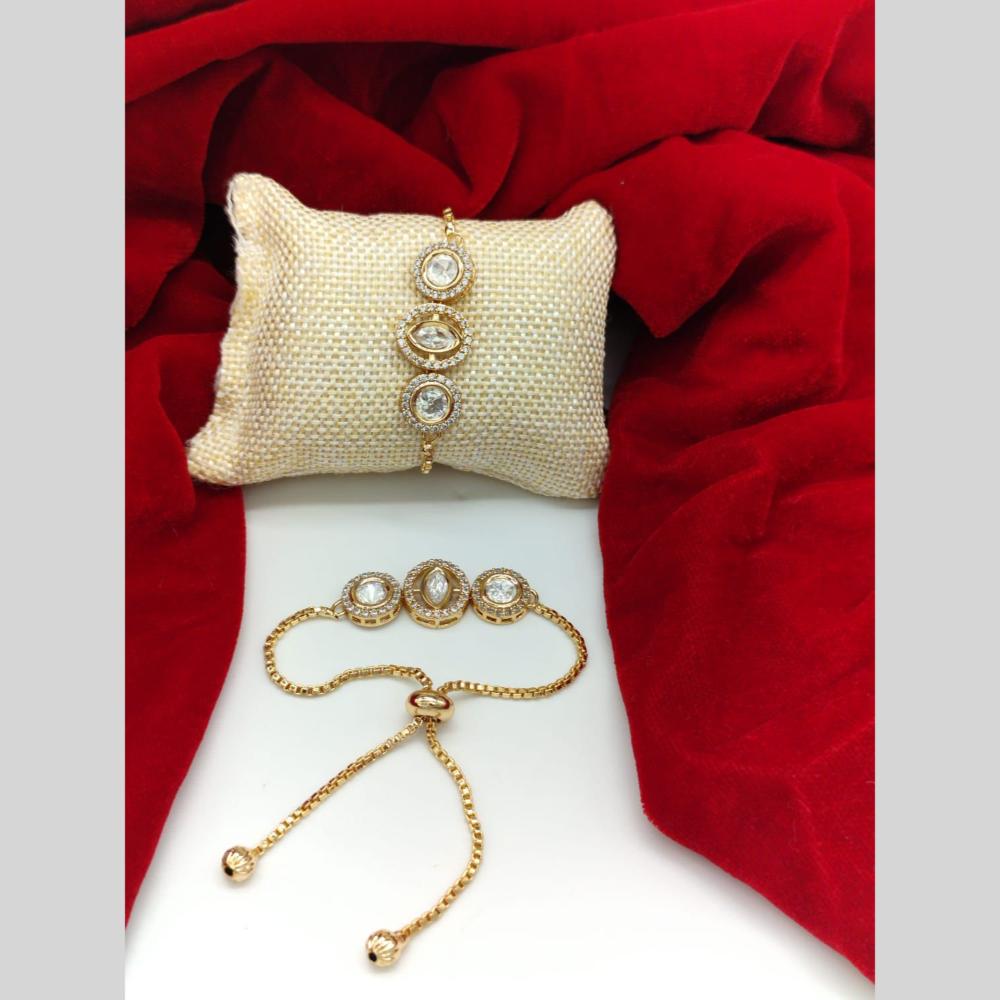 Akruti Traditional Kundan Bracelet Delicate Design for Special Occasions (1 Piece only)