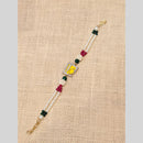 Akruti Collection Elegant Pearl Rakhi – Traditional Love with a Touch of Grace