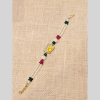 Akruti Collection Elegant Pearl Rakhi – Traditional Love with a Touch of Grace