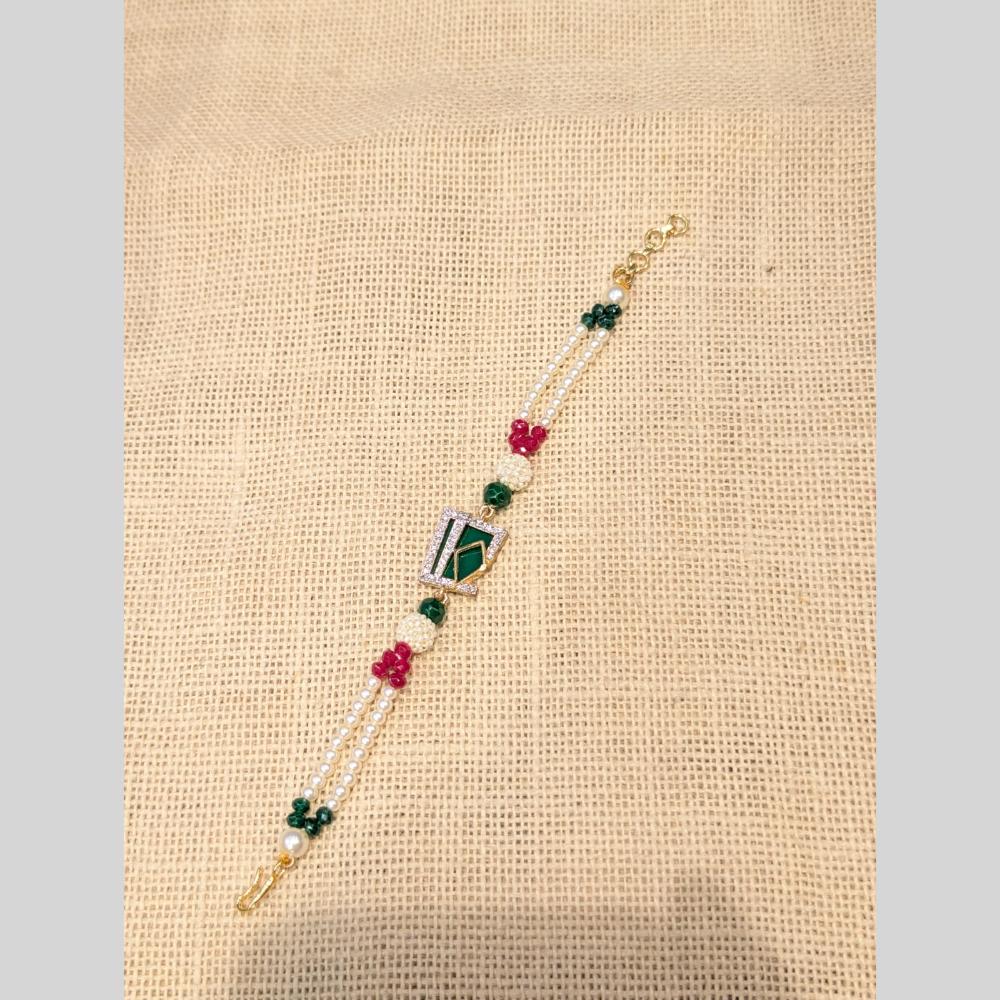 kruti Pearl Rakhi – Delicate Thread with Classic Pearl Charm