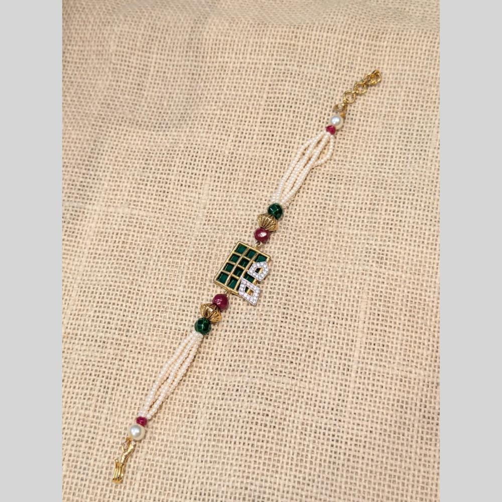 Akruti Collection Designer Pearl Rakhi for Brother – Pure Bond of Love