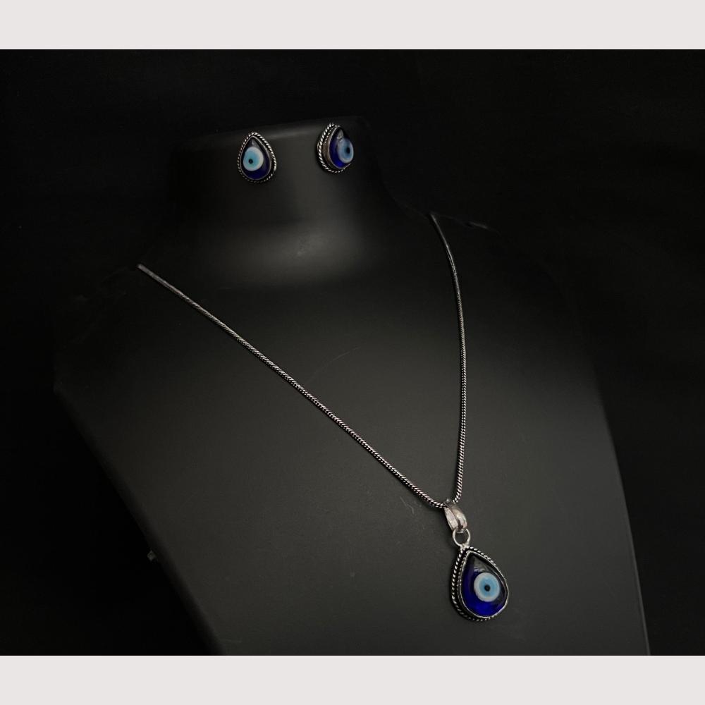 Akruti Collection Evil Eye Charm Stylish Chain Pendent Set