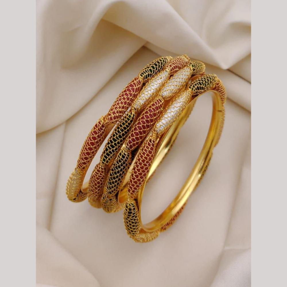 Akruti Collection Elegant Beads Bangles Set