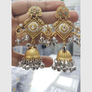 Akruti Collection Elegant 2 Toned Floral design Jhumki Earrings