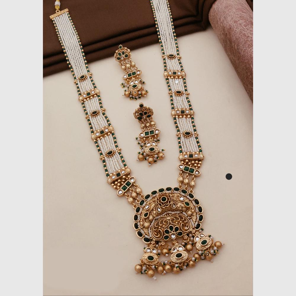 Akruti Collection Pota Stone Pearl Long Necklace