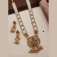 Akruti Collection Pota Stone Pearl Long Necklace