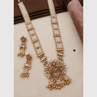 Akruti Collection Pota Stone Pearl Long Necklace