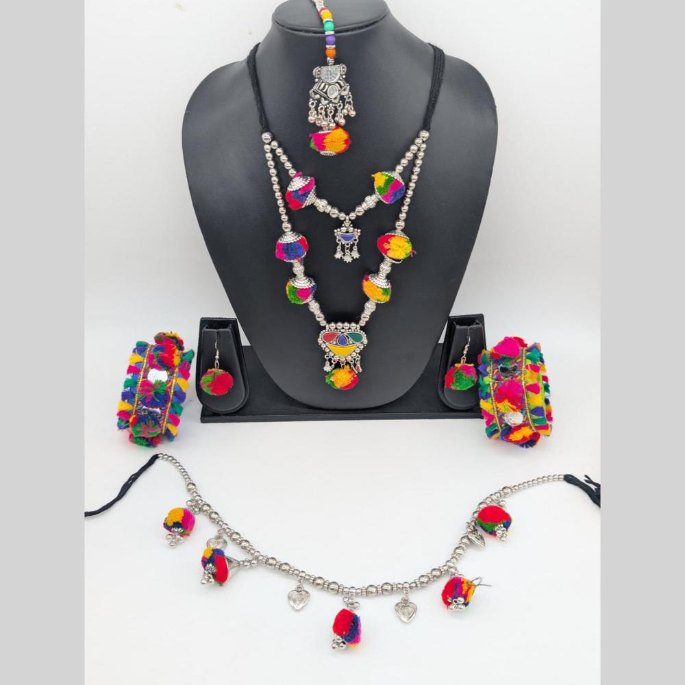 Akruti Navratri Special Oxidized Necklace Set Boho Tribal Jewelry for Garba Night