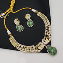 Akruti Collection Kundan Stone Necklace Set