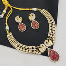 Akruti Collection Kundan Stone Necklace Set