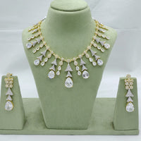 Akruti Collection American Diamond Necklace Set