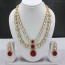 Akruti Collection Kundan Stone Long Necklace Set