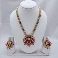 Akruti Collection Kundan Stone Long Necklace Set