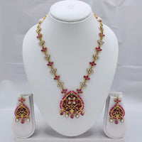 Akruti Collection Kundan Stone Long Necklace Set