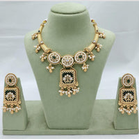 Akruti Collection Traditional Pota Stone And Pearl Necklace Set