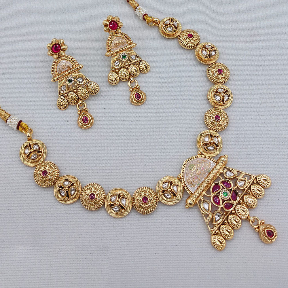 Akruti Collection Pota Stone Necklace Set