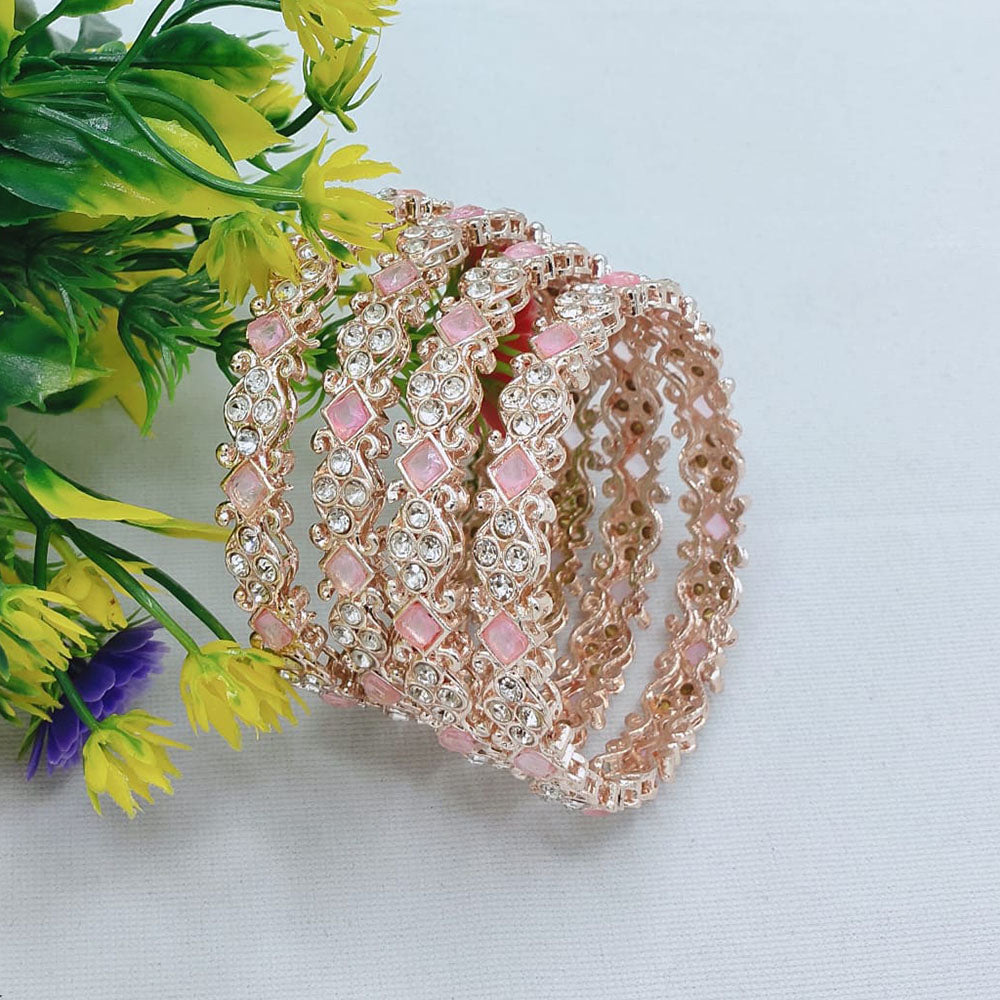 Akruti Collection Sparkle & Shine Austrian And Crystal stone Bangles set