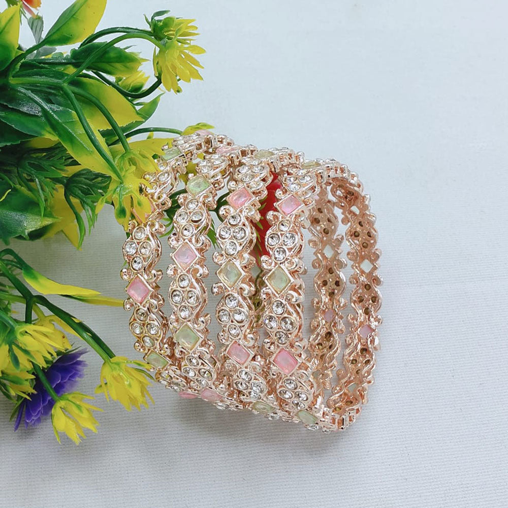 Akruti Collection Sparkle & Shine Austrian And Crystal stone Bangles set