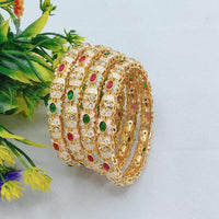 Akruti Collection Designer  Pota Stone Bangles set for Every Occassions