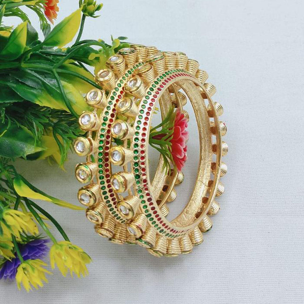 Akruti Collection Designer Kundan stone Bangles set for Every Occassions
