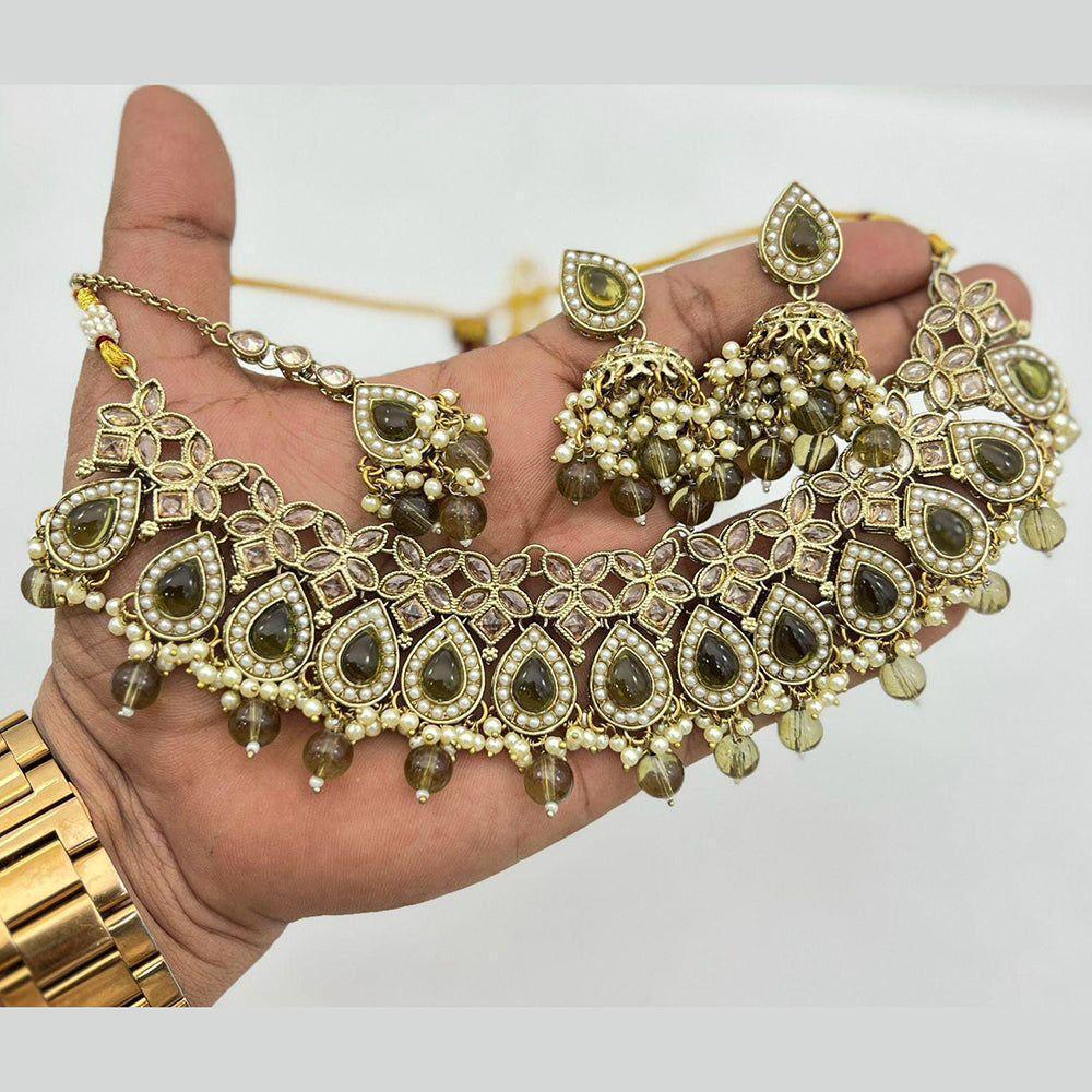 Akruti Collection Traditional Kundan Necklace Set For Wedding Wear