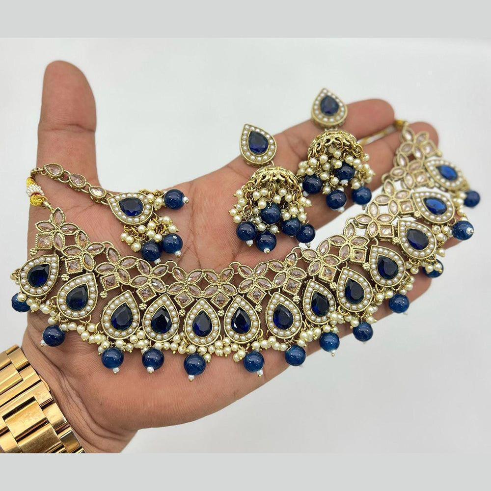Akruti Collection Traditional Kundan Necklace Set For Wedding Wear