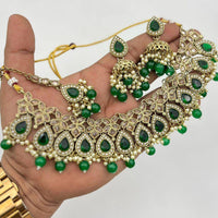 Akruti Collection Traditional Kundan Necklace Set For Wedding Wear