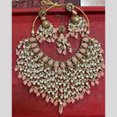 Akruti Collection Traditional Crystal Beads Stone Necklace Set For Wedding & Festive Wear