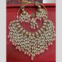 Akruti Collection Traditional Crystal Beads Stone Necklace Set For Wedding & Festive Wear