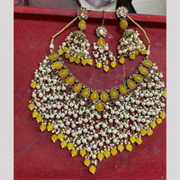 Akruti Collection Traditional Crystal Beads Stone Necklace Set For Wedding & Festive Wear