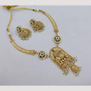 Akruti Collection Traditional Pota Pearl Necklace Set With Elephant Motif
