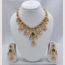 Akruti Collection Designer Pota Stone & Pearl Necklace Jewelry Set
