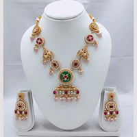 Akruti Collection Premium Kundan & Pearl Necklace Jewelry for Weddings