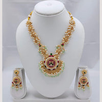 Akruti Collection Premium  Pota & Pearl Necklace Set for Every Occassions