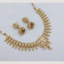 Akruti Collection Antique Style Kundan & Pearl Necklace Set - Weddings and Festive Wear
