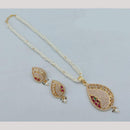 Akruti Collection Royal Radiance Pota Stone And Pearl Necklace Set