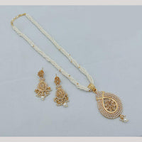 Akruti Collection Royal Radiance Pota Stone And Pearl Necklace Set