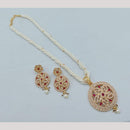 Akruti Collection Royal Radiance Pota Stone And Pearl Necklace Set