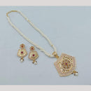 Akruti Collection Royal Radiance Pota Stone And Pearl Necklace Set