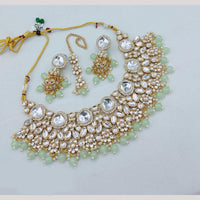 Akruti Collection Royal Radiance Kundan Stone And Pearls Necklace Set