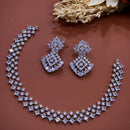 Akruti Collection Dazzling Sparkle American Diamond Necklace Set