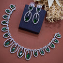 Akruti Collection Dazzling Sparkle American Diamond Necklace Set