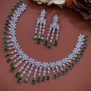 Akruti Collection Dazzling Sparkle American Diamond Necklace Set
