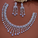 Akruti Collection Dazzling Sparkle American Diamond Necklace Set